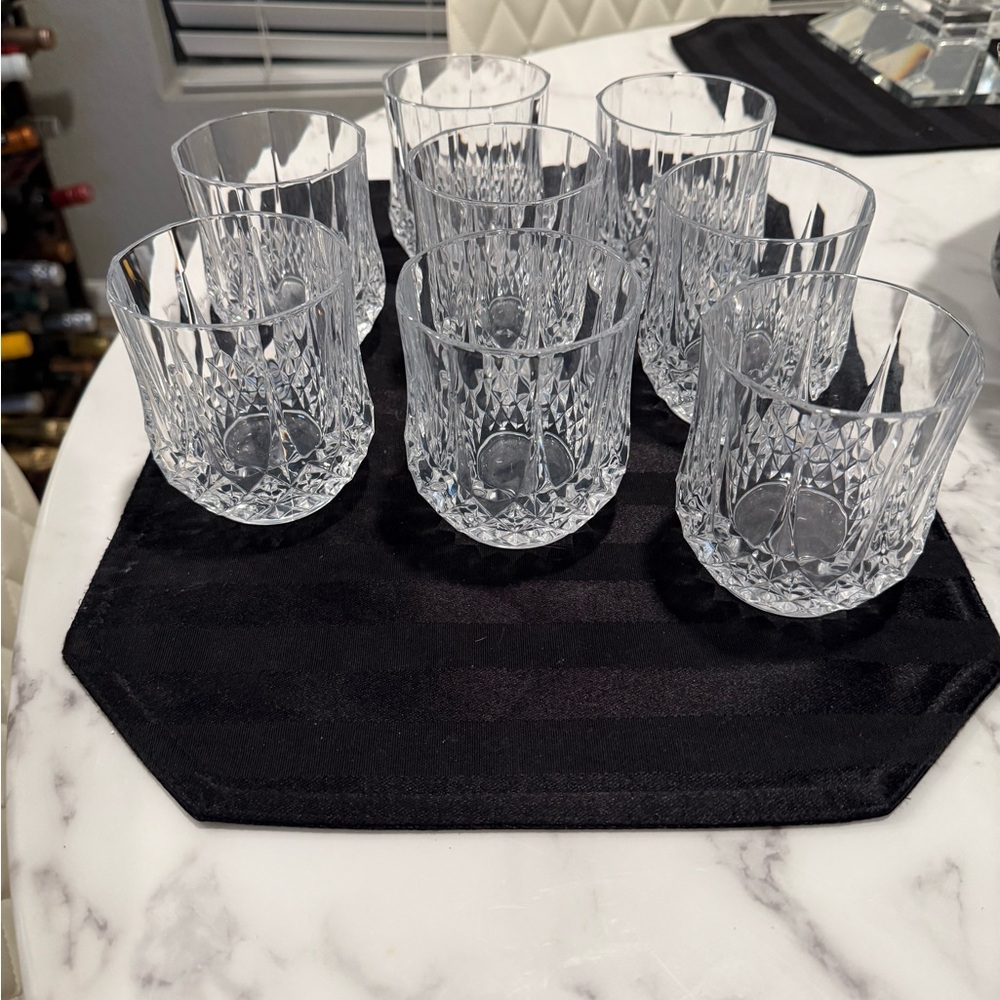 Elegant Clear Glass Tumbler Set of 8